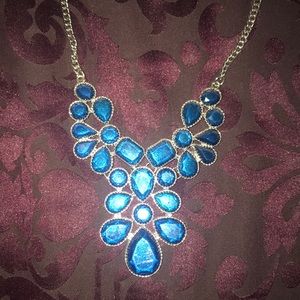 Navy costume necklace